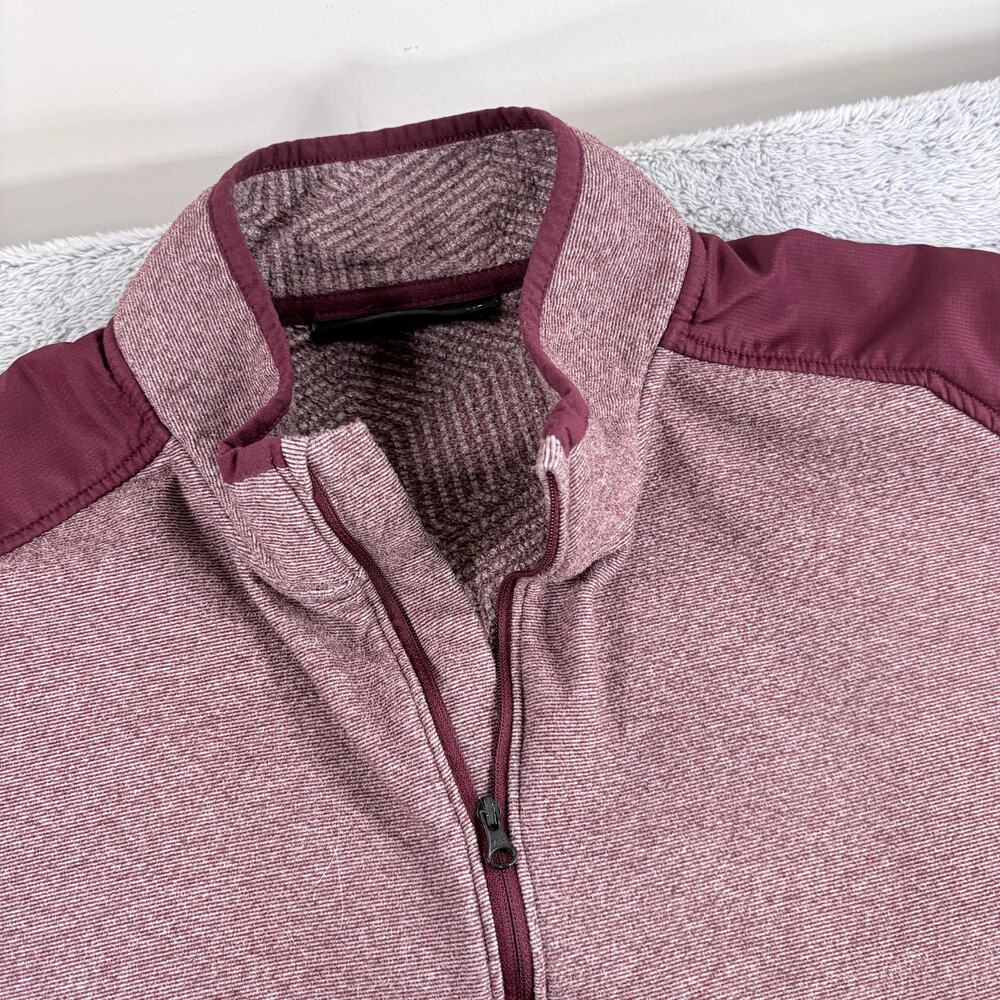 Under Armour Men's‎ Maroon Red 1/4 zip Pullover Fleece Kangaroo Pocket Size XL